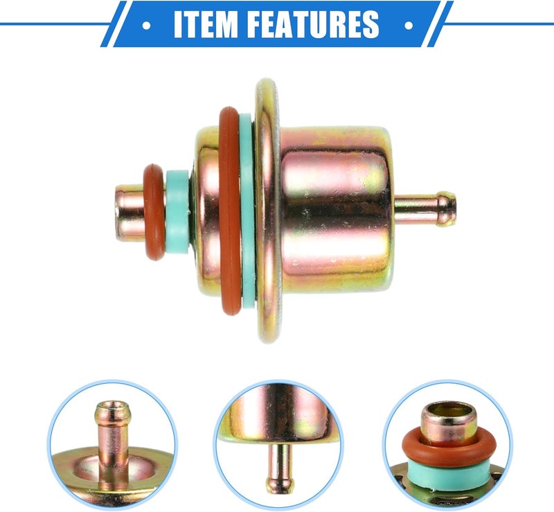 VekAuto Fuel Pressure Regulator Compatible for Jeep Wrangler 1991-1995, Durable Metal Bronze Tone - Image 4